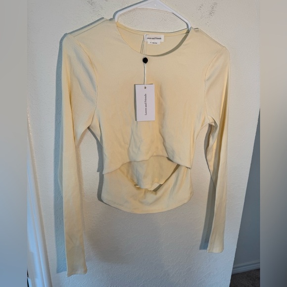 Lovers and Friends Clea Top Ivory Long Sleeve Womens Size Medium NWT - Picture 5 of 8